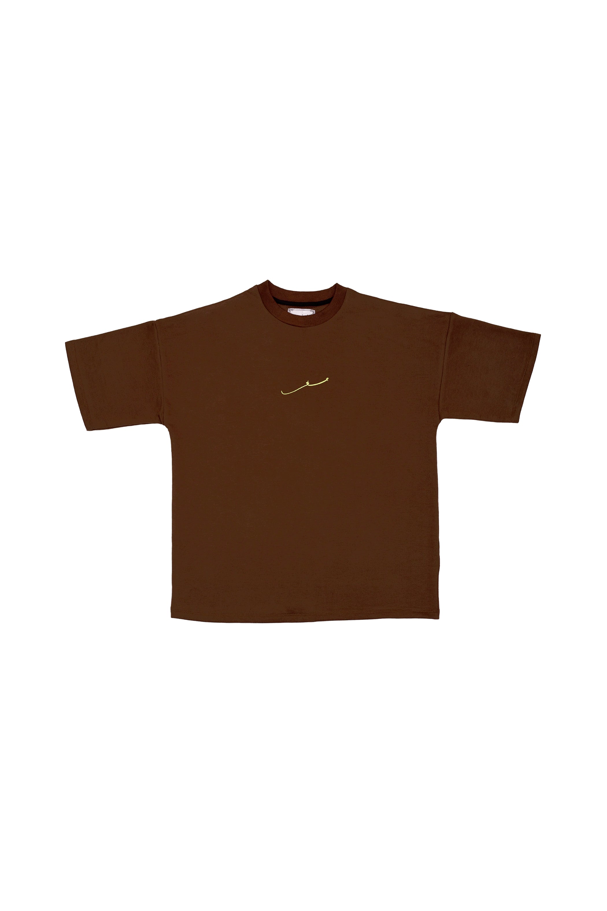 BASIC TYPOGRAPHY CHOCOLATE BROWN T-SHIRT
