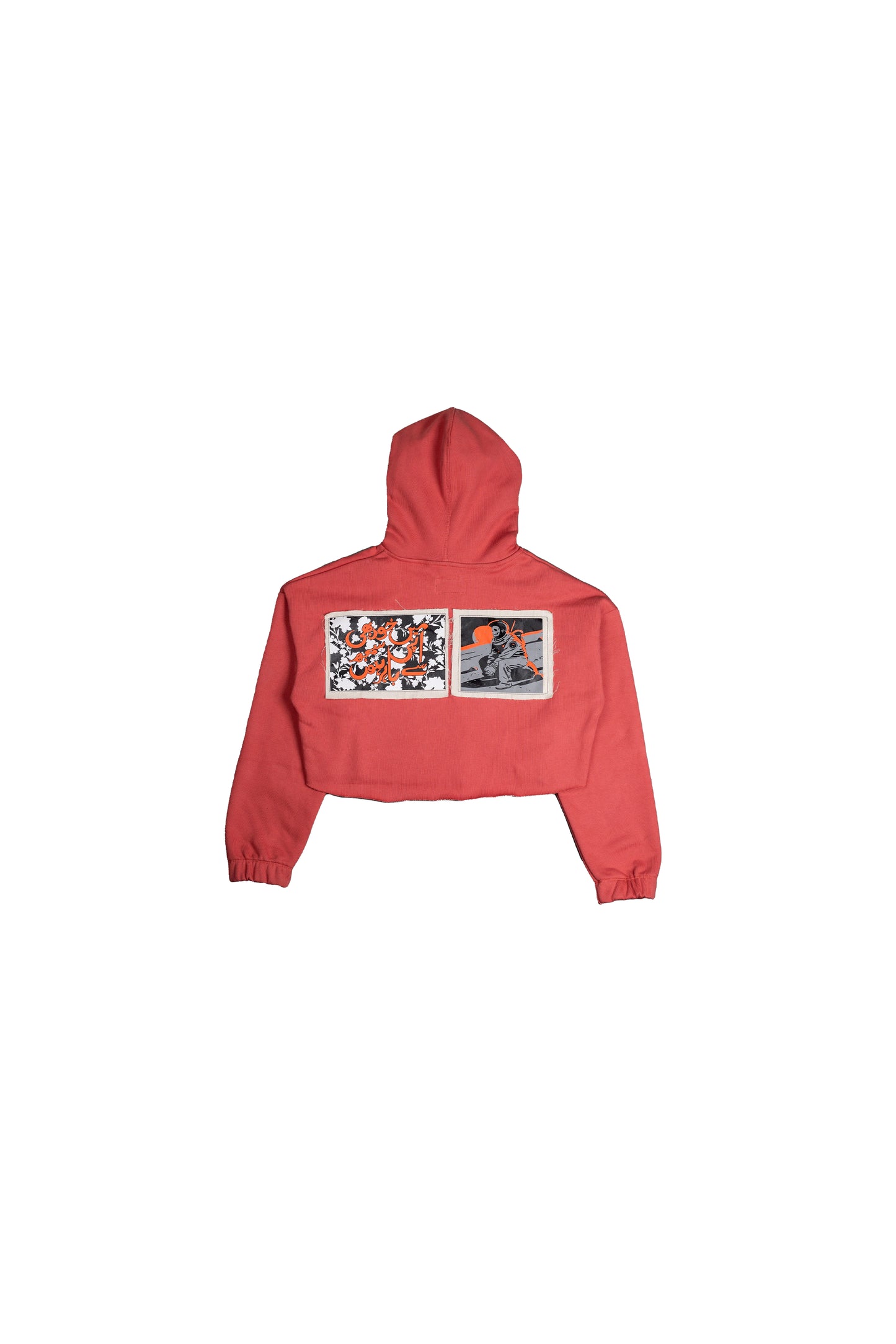 “GUMSHUDA” FADED ROSE PINK CROPPED HOODIE