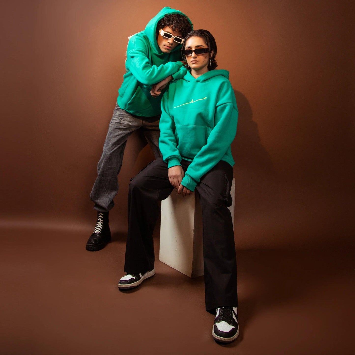 “SIYAH” Caribbean Green Hoodie - SIFAR