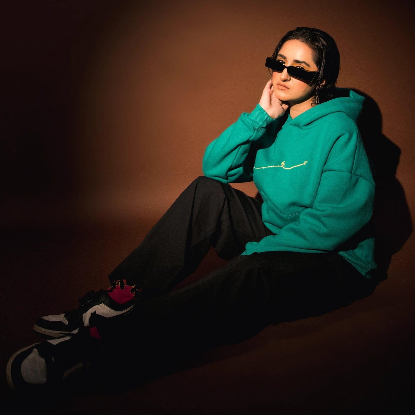 “SIYAH” Caribbean Green Hoodie - SIFAR