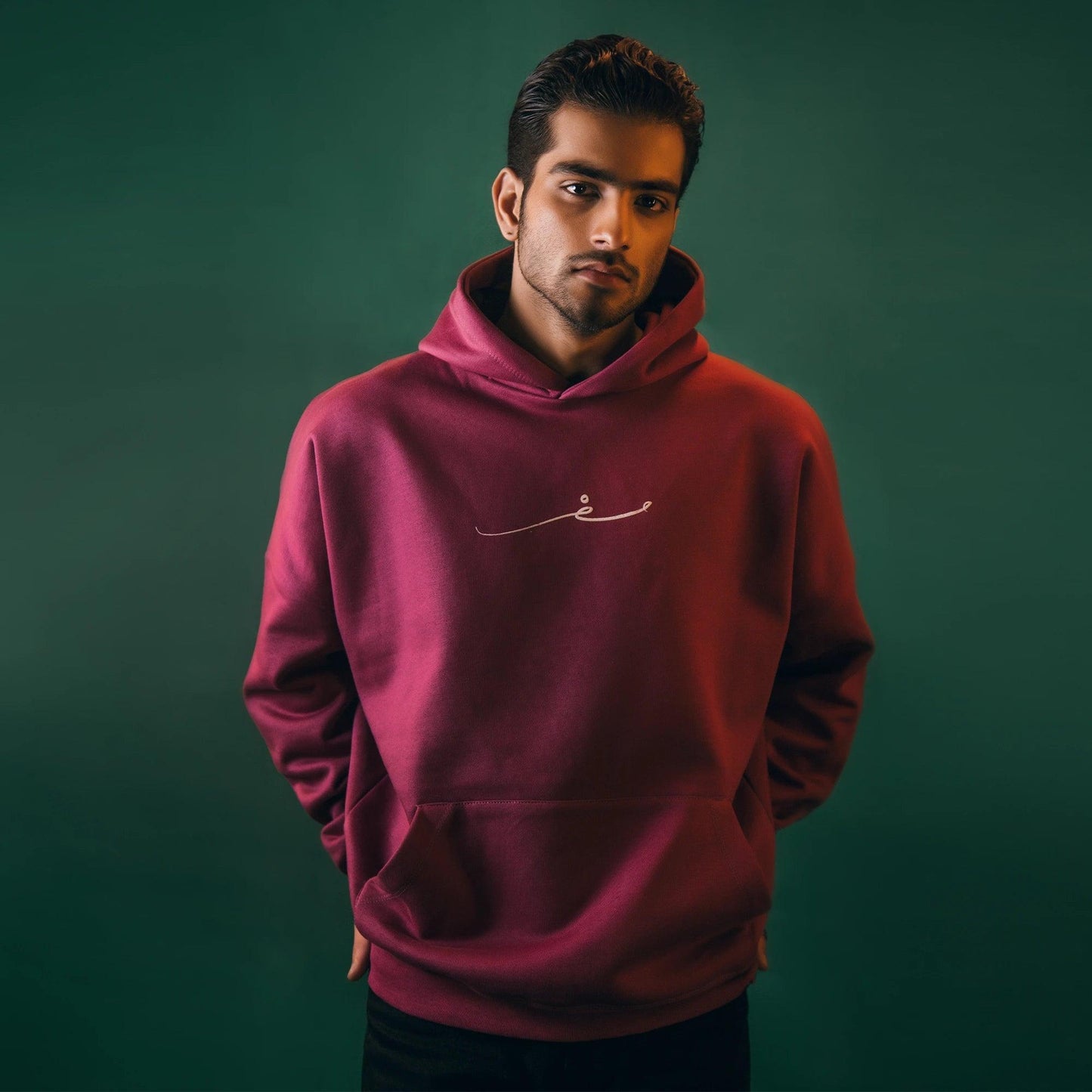 “Ankhien Sambhalna” Magenta Hoodie - SIFAR