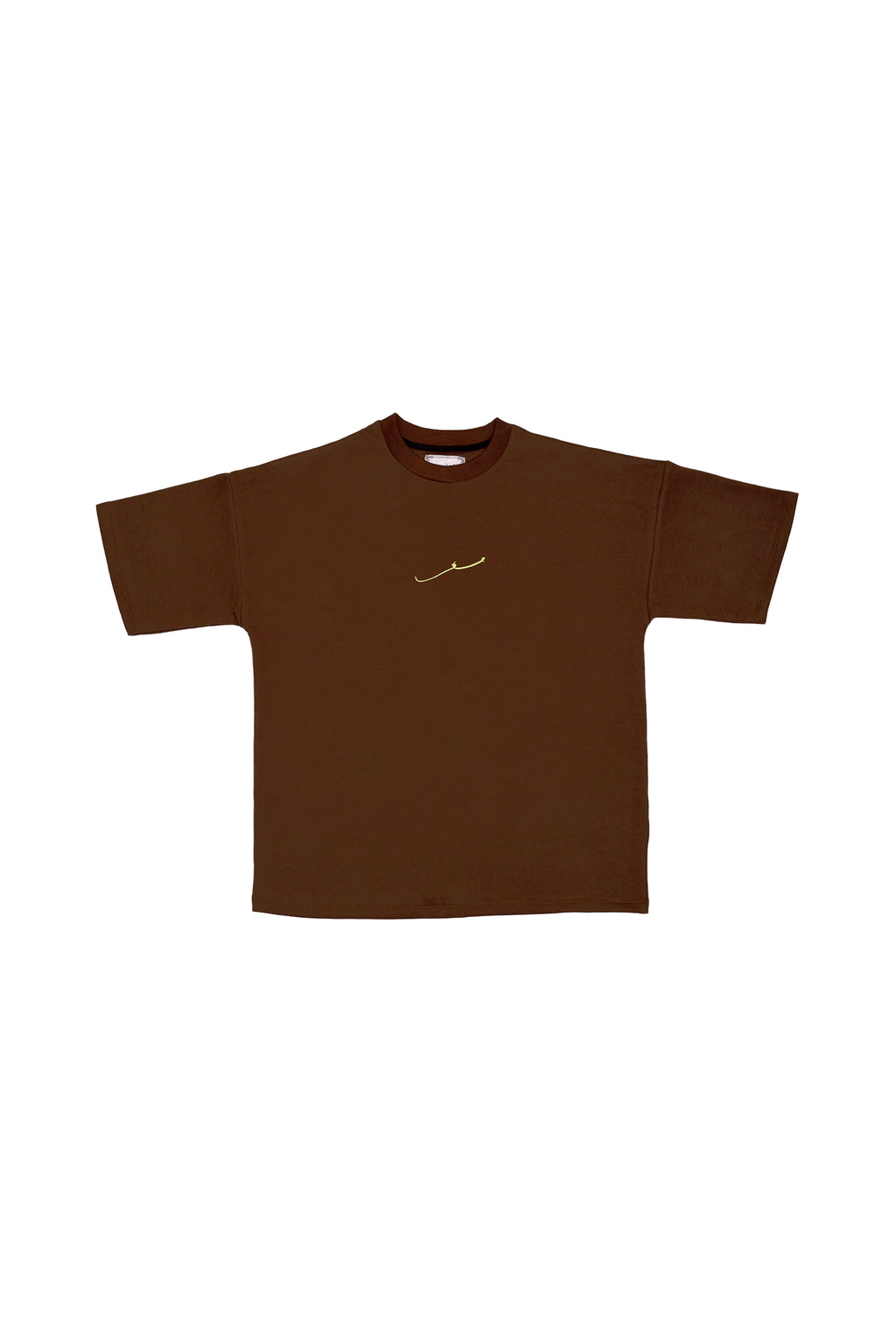 BASIC TYPOGRAPHY CHOCOLATE BROWN T-SHIRT