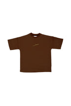 BASIC TYPOGRAPHY CHOCOLATE BROWN T-SHIRT
