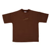 Basic Typography Chocolate Brown T-Shirt