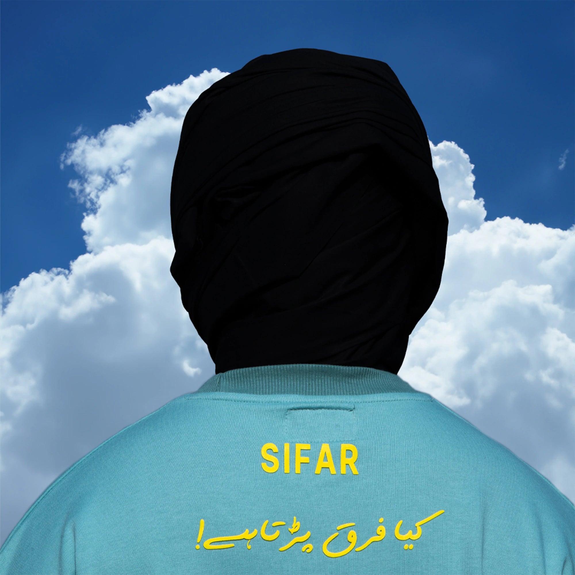 Basic Typography Pale Turquoise T-Shirt - SIFAR
