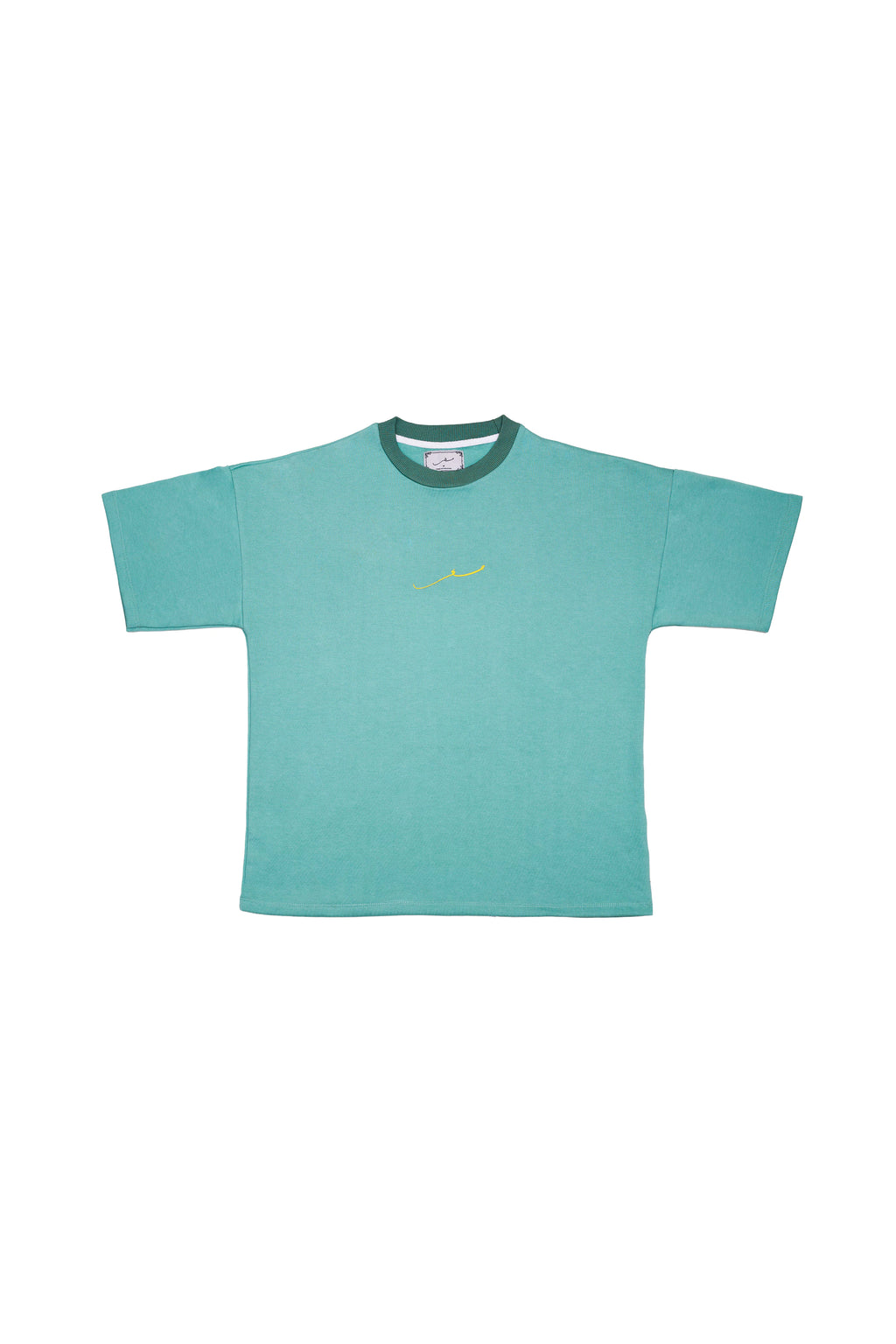 BASIC TYPOGRAPHY PALE TURQUOISE T-SHIRT