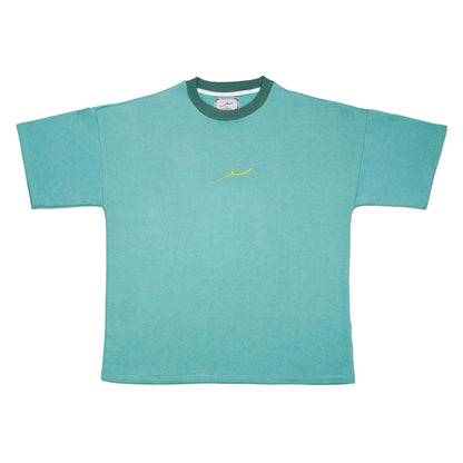 Basic Typography Pale Turquoise T-Shirt - SIFAR