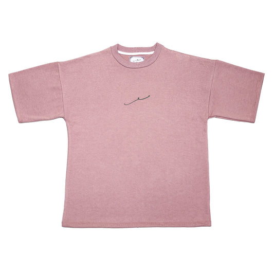 Basic Typography Pearl Pink T-Shirt