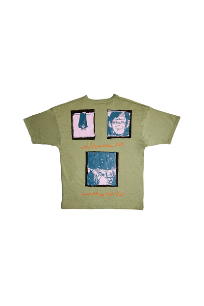 “LOST IN THOUGHTS” APPLE GREEN T-SHIRT