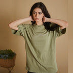 “LOST IN THOUGHTS” APPLE GREEN T-SHIRT - SIFAR