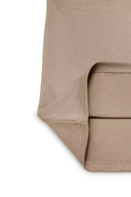 BASIC TYPOGRAPHY CAMEL BROWN OVERSIZED T-SHIRT