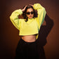 “MUSKRAO” Lime Yellow Cropped Hoodie