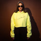 “MUSKRAO” Lime Yellow Cropped Hoodie