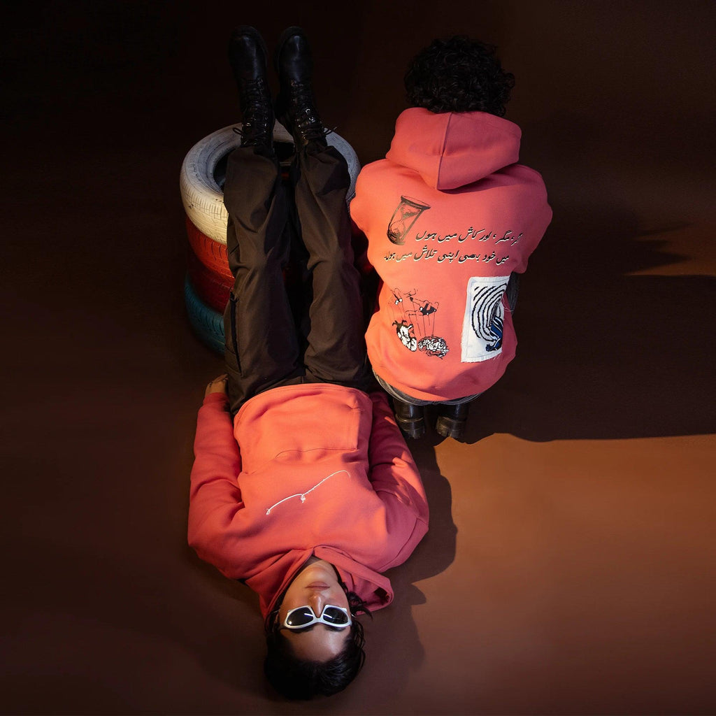 “TALASH” Faded Rose Pink Hoodie - SIFAR