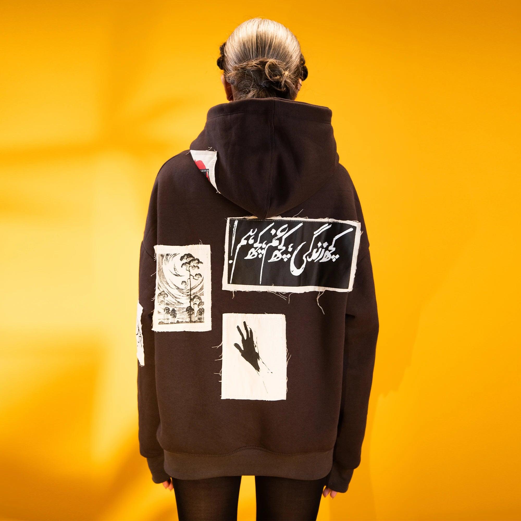 HUM” Smoky Black Hoodie - SIFAR