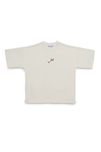BASIC TYPOGRAPHY MARSHMALLOW-WHITE OVERSIZED T-SHIRT